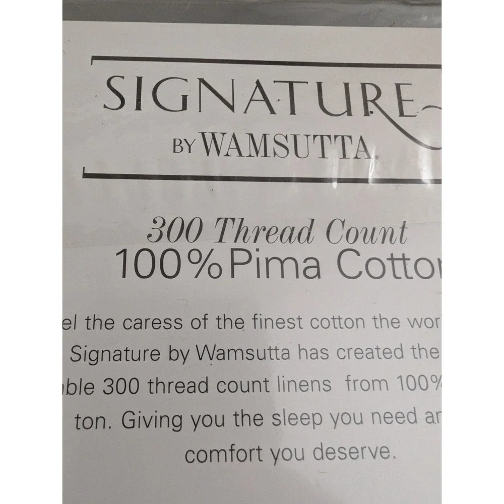 Wamsutta 300TC 100% Pima Cotton Twin Flat Sheet- Oyster - Brand New